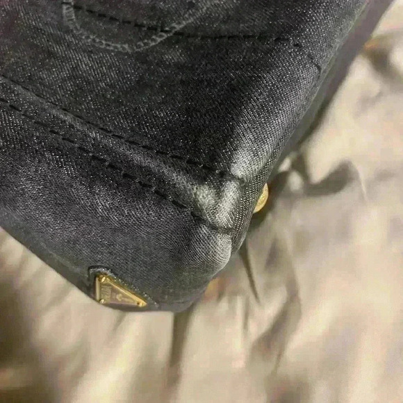 Prada Canapa Denim Tote w/Strap and Authenticity Card - Picture 11 of 15